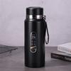 316 Stainless Steel Vacuum Insulated Travel Mug With Tea Strainer Leakproof Lid Carry Rope Office Outdoor Use