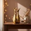 LIFEHAXTORE® Home Decor Lucky Deer Statue Family Piano Finish Ceramic Figures
