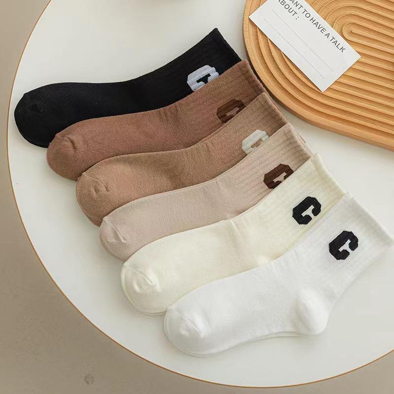 White socks women's autumn and winter tube socks cute trendy mink velvet thickened warm furry stockings