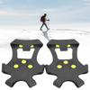 1 Pair Universal 10 Teeth Anti Slip Ice Cleat Shoe Grips Spikes Cleats Crampons for Hiking
