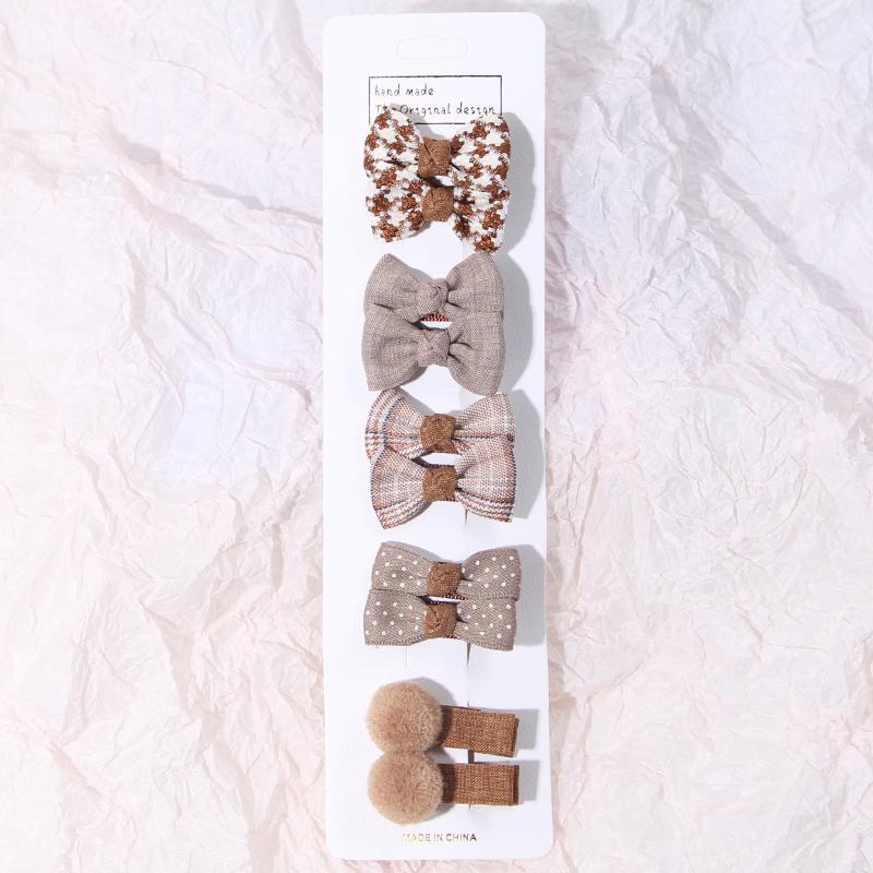

10 шт. заколка-бантик для девочек, цветочные заколки для волос в клетку и горошек, детские заколки для волос, милые мини-заколки для детей, аксессуары для волос для малышей Style 4
