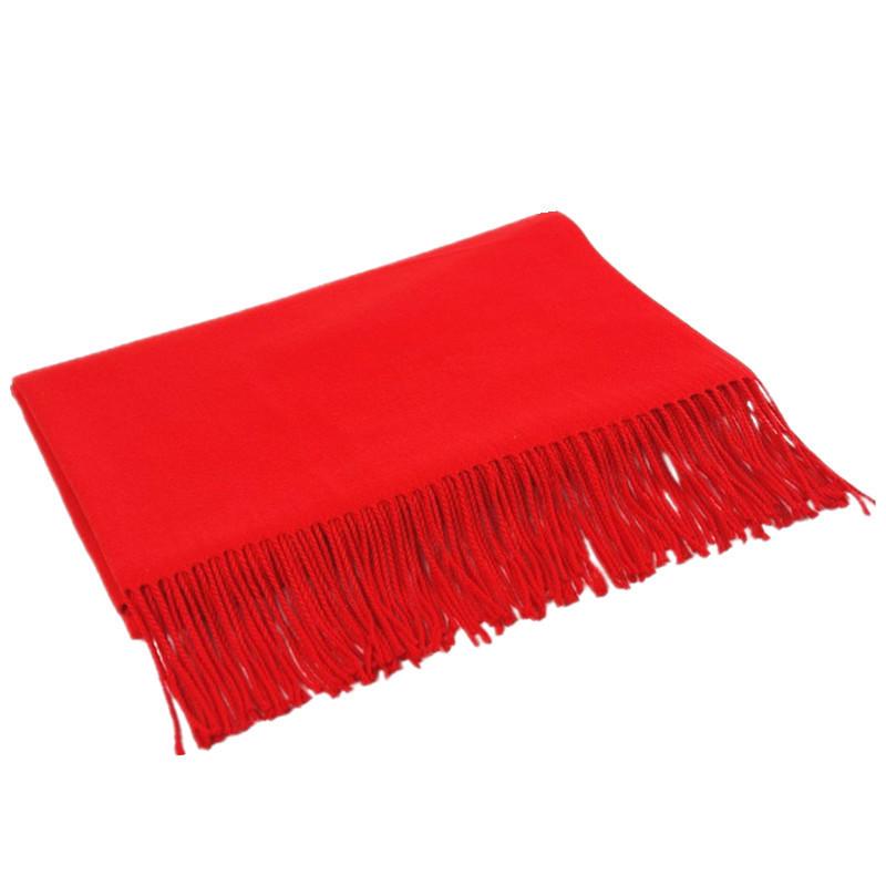 Chinese Red Scarf for Women Winter Warm Imitation Cashmere Scarf Versatile Ladies Shawl Big Red Scarf