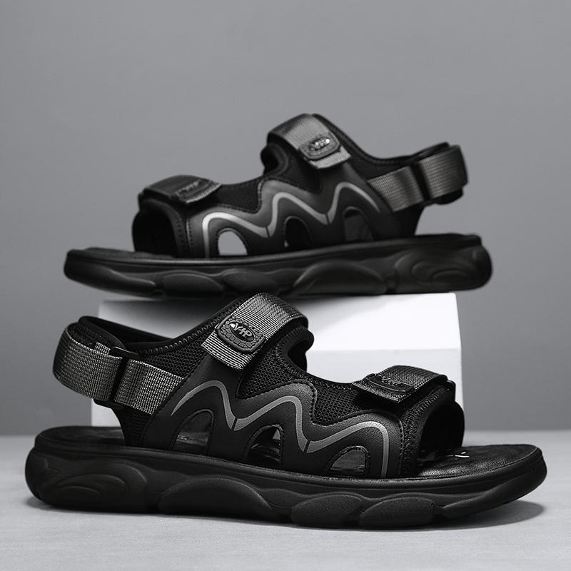 Fashion Fashion Mens Sandals Genuine Leather 2024 Summer Beach Slippers Male Non-Slip Soft Comfortable Outdoor Shoes High Quality Man