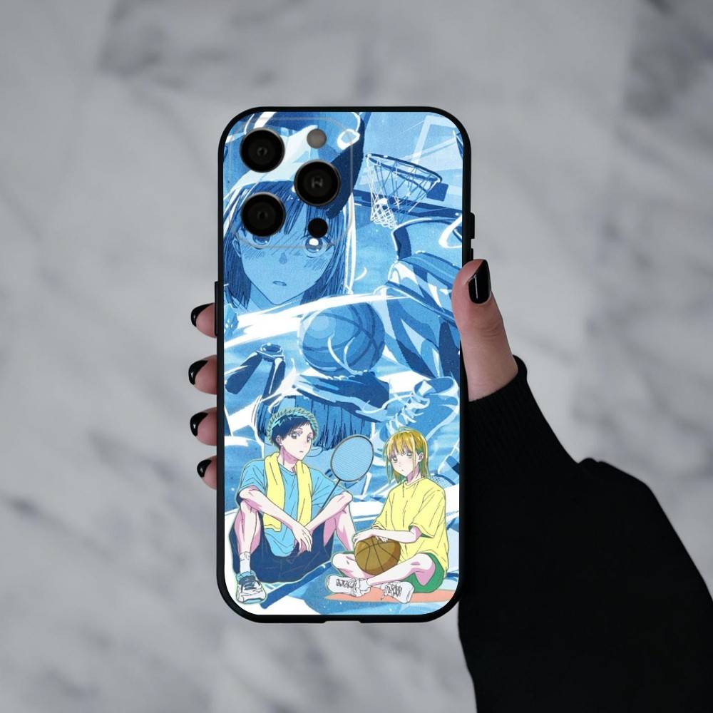 

Youth Manga B-Blue Box Phone Case For iPhone 17pro,16,15,14,13,12,11 Plus,Pro Max,XS,Soft Silicone Black Cover iPhone13PROMAX