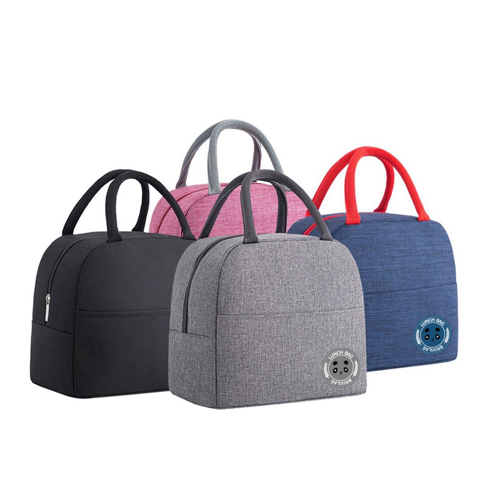 Portable Thickened Insulated  Bag Reinforced Handle Reusable Zipper Lunch Containers Bag