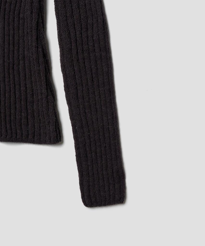 Tudument Shawl Ribbed Sweater Charcoal