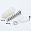 High Quality Nylon Metal Toilet Cover Bolt Fittings White Replacement Bathroom Nut Universal Fixing Screws Bolts Toilet