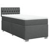 Maison Exclusive - Sommier à lattes de lit avec matelas Gris foncé 80x200 cm Tissu