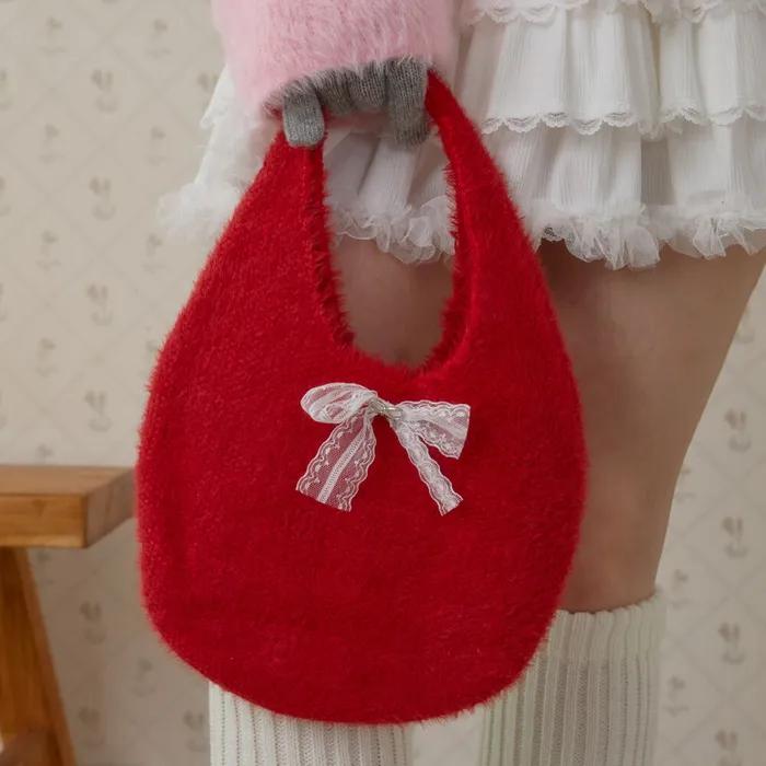 SWEET KNITTING MINI BAG_RED