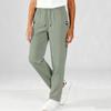 Women's Casual Pants High-waisted Belted Jogging Pants With Pockets