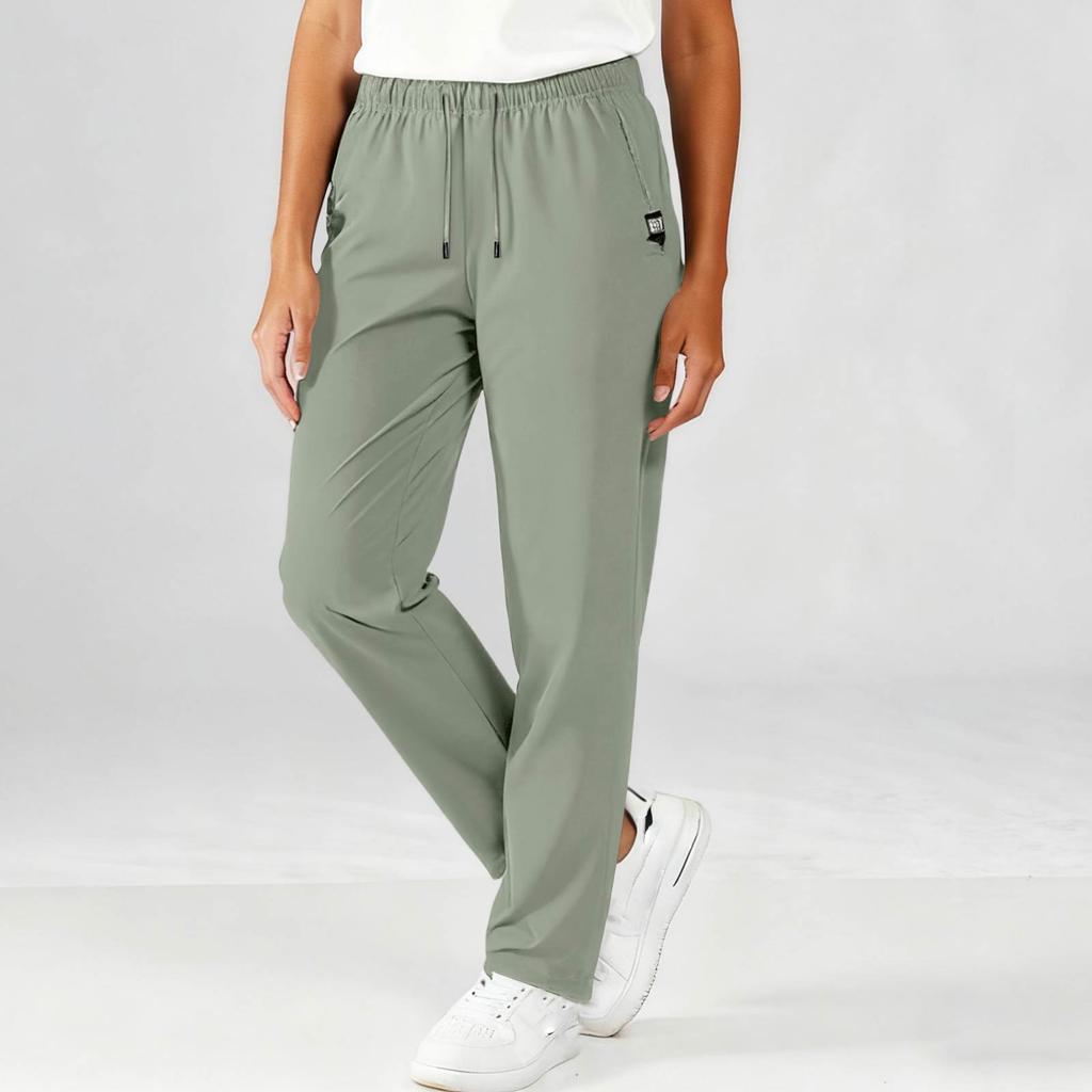 Women's Casual Pants High-waisted Belted Jogging Pants With Pockets