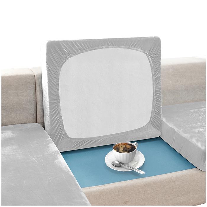 Sofa Seat Cover, Velvet, Light Gray 50-65Cm