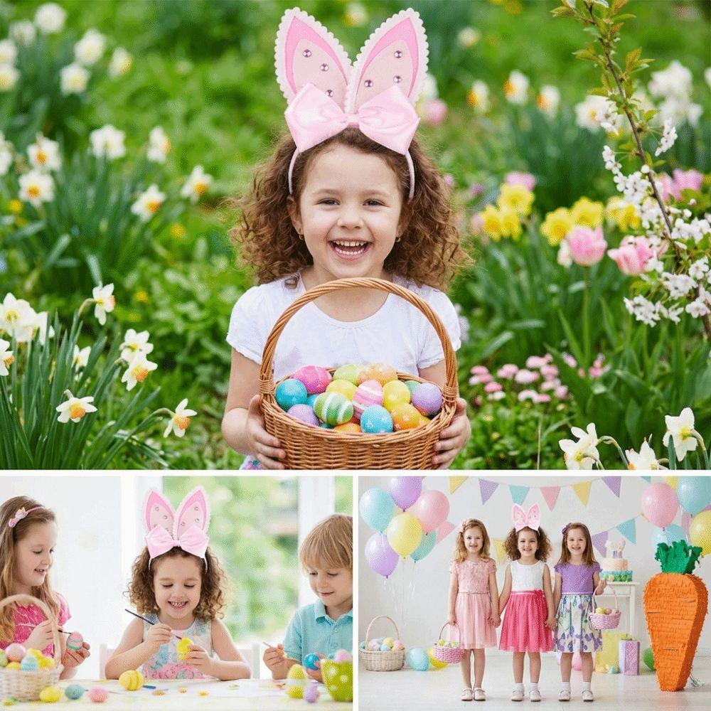 Plush Easter Headpiece Non-slip Bunny Head Wear Creative Rabbit Ear Hair Hoop  Costume Party