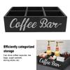 11.7x8x3.2in Size Coffee Station Organizer Wooden Material Storage Box  For Home Office