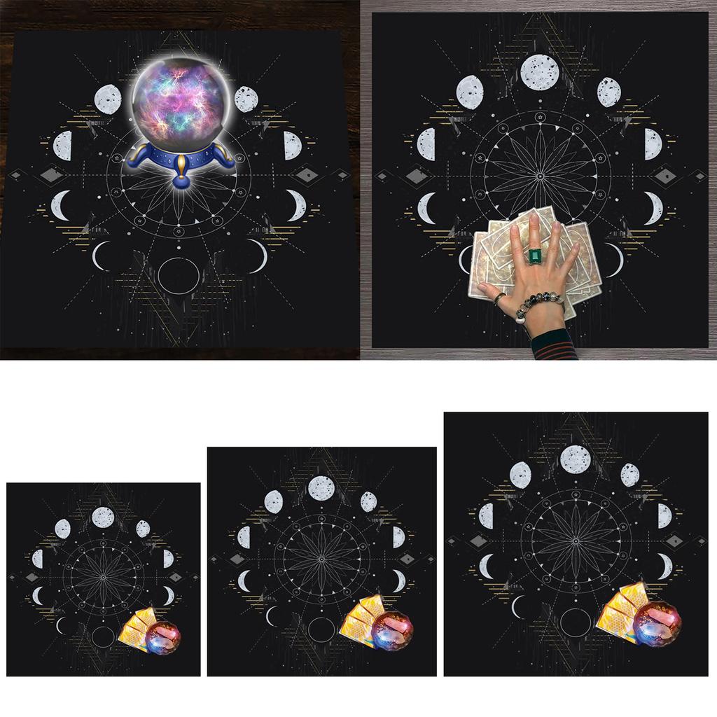 Tarot Karten Tischdecke Altar Tuch Mondphasen Astrologie Tischdecke Divination Kartenmatte Wandteppich Wanddekoration