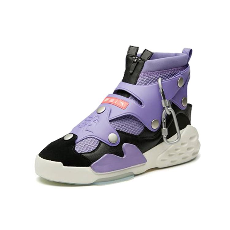 New Anta Bastard Cushioned Wear Resistant Slip Resistant High Top Sports Casual Shoes Purple 11948086S-3