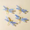 1pc Natural Crystal Kyanite Dragonfly Ornament Raw Stone Animal Home Decoration Holiday Gift Rose Quartz Crystal Stone Gemstones