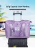 Expandable Wet/Dry Separation Luggage Bag with Universal Wheels - Large Capacity & Splash-Proof for Business Trips & Fitness Travel