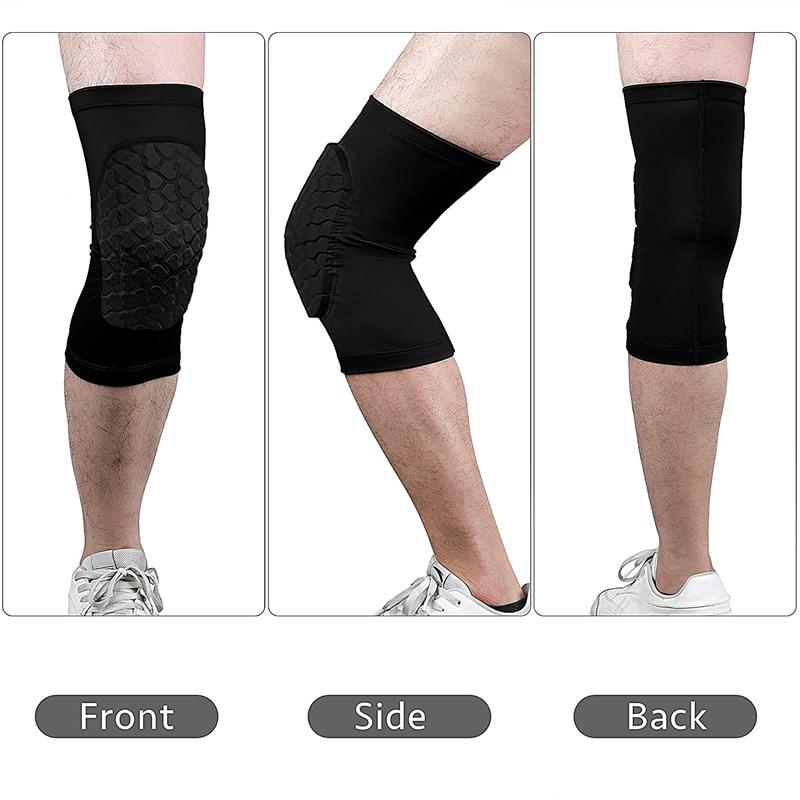 1 Paar Basketball Knieschoner Bein Kompressionsmanschette Wabenförmiger Schaum Kniebandage Kollisionsschutz Knieschützer Fitness Volleyball Unterstützung