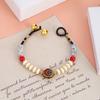 Ethnic Nature Stone Nepal Copper Beads Bracelet Women Men Vintage Tibetan Buddhist Mantra Hand Prayer Wheel Bracelets Zircon