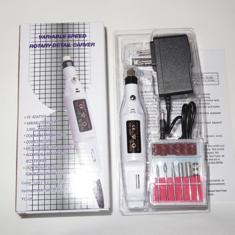 12W vrtačka na nehty Elektrický stroj na manikúru 20000 ot./min. Pilník na nehty se strojem na manikúru a pedikúru Speed Nástroje na nehty