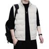 Men's White Duck Down 80% Lightweight Stand Collar Vest - Fashionable, Versatile, and Warm.