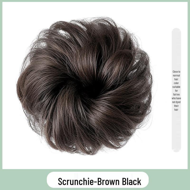 Women's Fluffy Bird's Nest Hair Bun Wig & Hair Tie