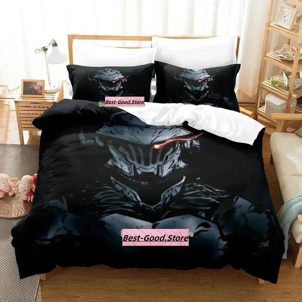 New Goblin Slayer Beding Set Single Twin Printed Bed Linen Set With Pilowcase Bed Soft Duvet Cover Single Double Quen Super King-Sized Dimensionsd