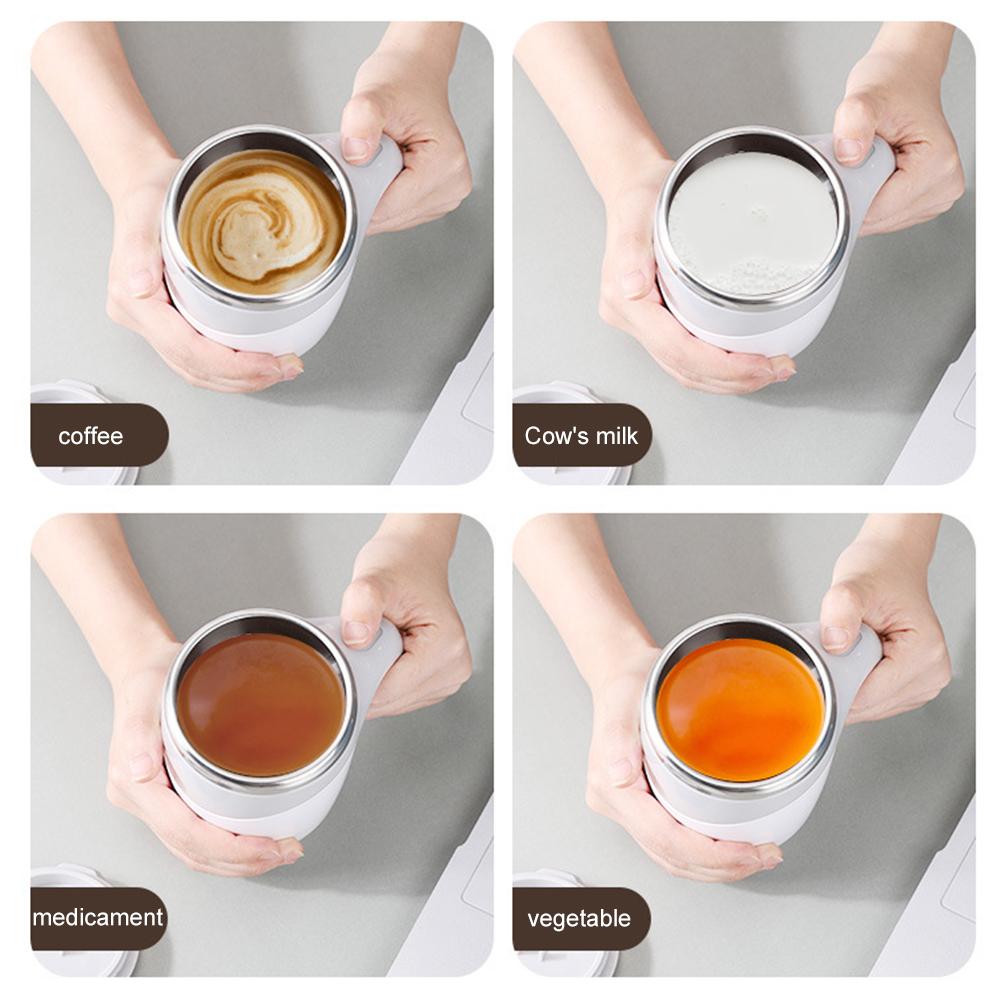 400ml Electric Self Stirring Coffee Mug with USB Rechargeable Lithium Battery for Coffee Milk and Cocoa Mixing