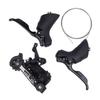 Rear Derailleur Set 2x11 Speed Aluminum Alloy Cycle Rear Derailleur with Brake Lever for Road Cycling