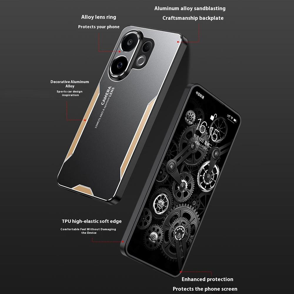 For vivo V60 5G Phone Case Aluminium Alloy TPU PC Back Cover