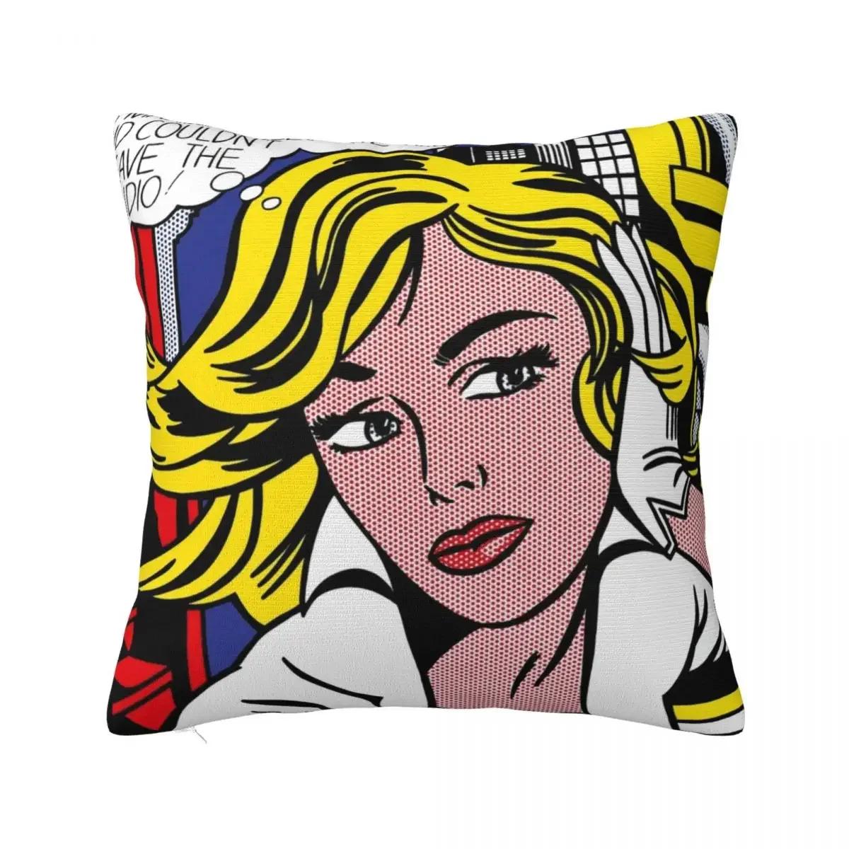 

Рой Лихтенштейн Поп-арт Наволочка Рождественская наволочка Роскошные диванные подушки Подушки для декоративных диванных подушек Чехол 40x40cm