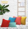 Cotton Canvas Decorative Cushion Covers, (16 X 16 Inches), Set Of 5, Multicolour, 250 Tc
