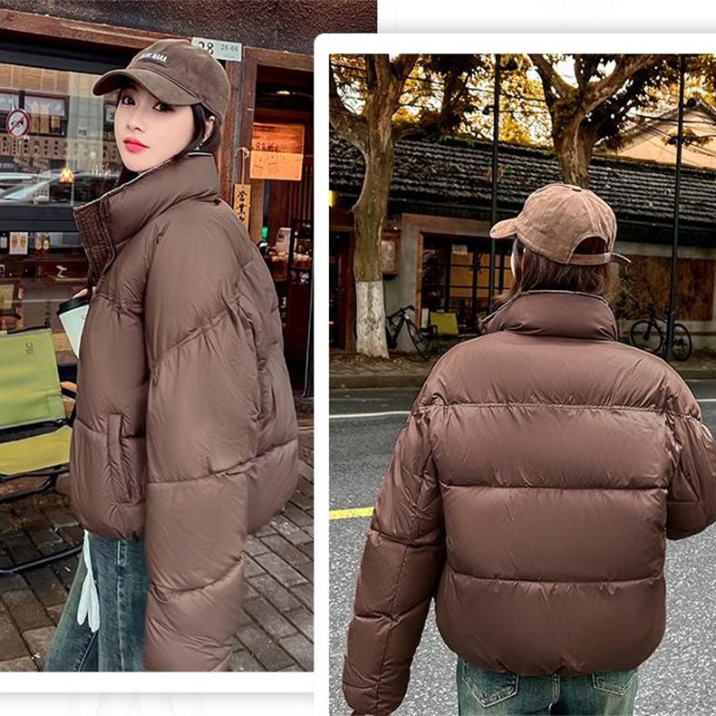 New Loose Casual Stand Collar Parkas Women Fashion Thickened Coats Women Elegant Solid Short Padded Jackets Female Ladies