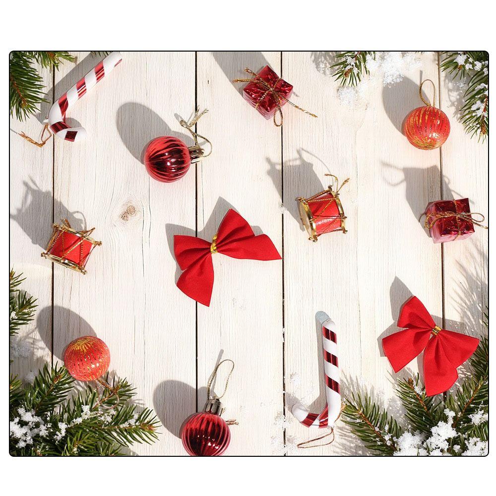 New Plastic Christmas Tree Balls Drum Hanging Xmas Ornament DIY Bow Xmas Baubles Christmas Decorations