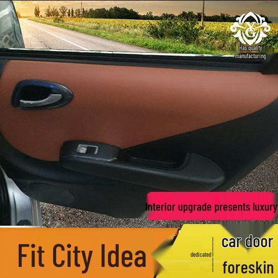 

Honda 04-07 Fit City Li Nian S1 Кожаная обтяжка дверных панелей для обновления интерьера Black [4 pieces] Sedan Fit City Li Nian