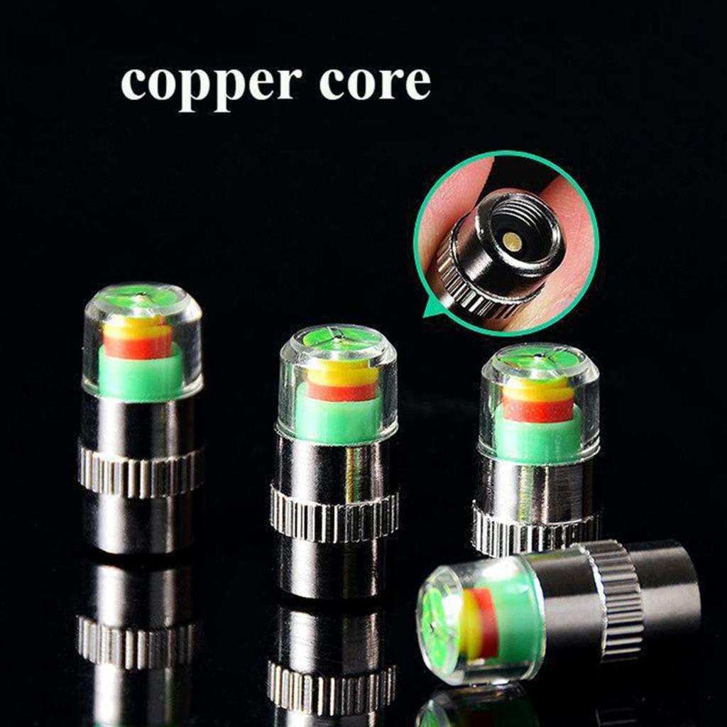 Car Tire Pressure Indicator Tire Pressure Gauge Indicator Alert Monitoring Valve Cap Sensor External Valve Detection
