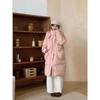 Women's 2025 Winter Hooded Mid-Length Korean Style Down Jacket: Loose, Thick, Warm & Slimming