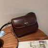 Real Leather Women's Bag Crossbody Bag New Cowhide Small Square Bag Premium Texture Large Capacity Commuting Shoulder Bag