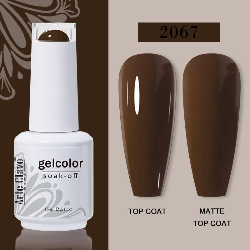 Arte Clavo Nail Gel Polish 15ml Soak Off Gel Varnish Colorful Glass Bottle Bright Color Glitter Varnish Nail Polish