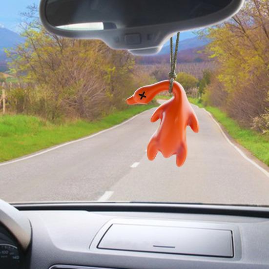 Yousheng Roast Duck Hanging Ornament Car Rearview Mirror Duck Hanging Decoration Resin Animal Figurine Pendant Car Interior Accessories