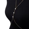 European and American hot-selling belly bodychain sexy pearl chain chest chain, women's body chain alloy