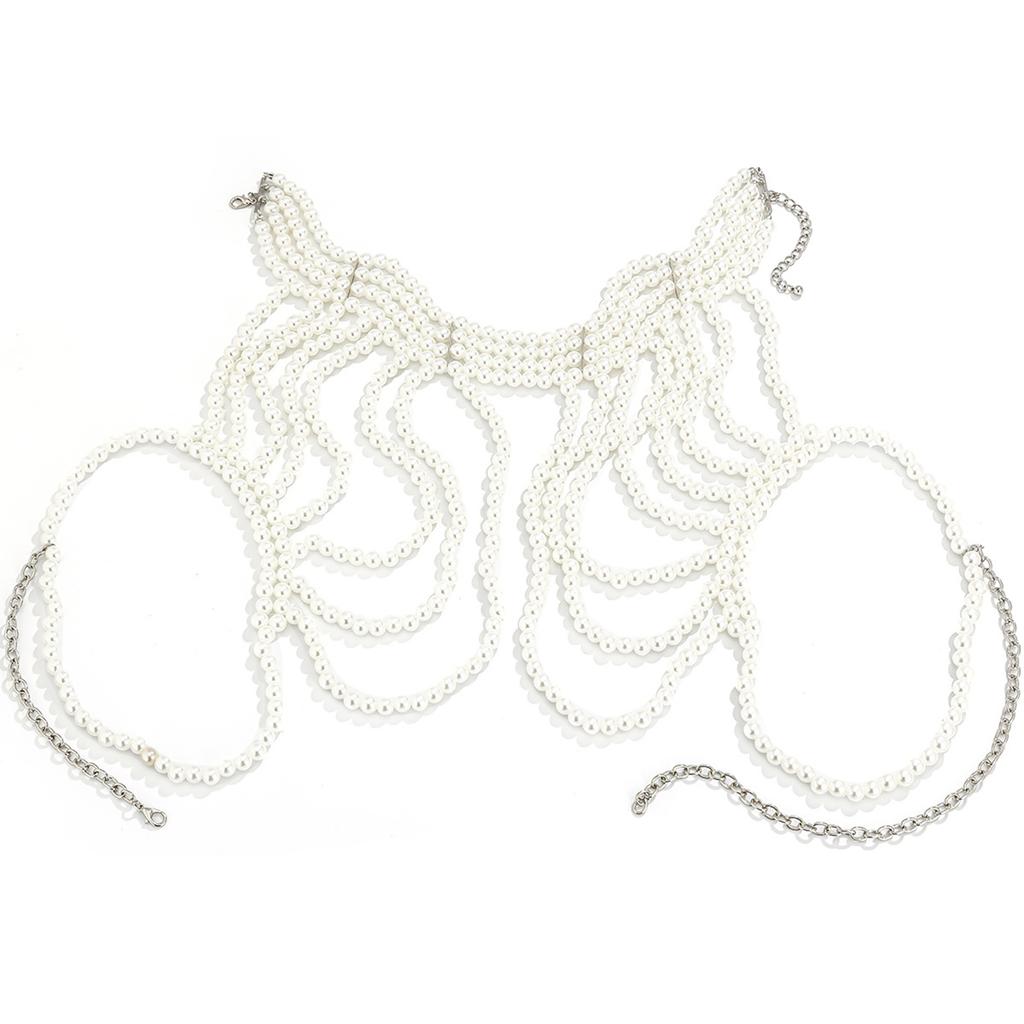 Elegant Beaded Shoulder Chain Body Chain Fashionable Body Jewelry Body Necklace Beaded Chain Perfect Gift for Women Girl