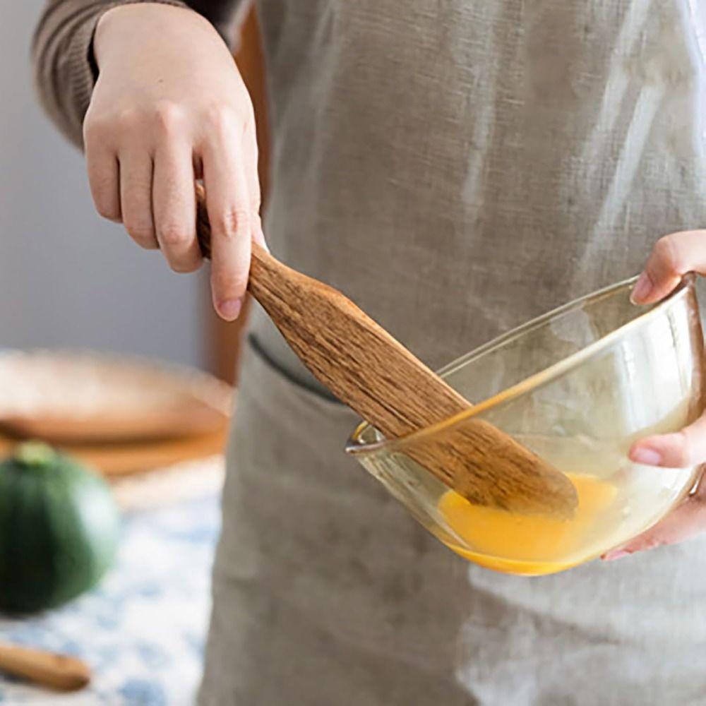 Teak Wood Wooden Spatula Non-Stick Wooden Ladle Skimmer Kitchen Utensils Tools Sourdough Starter