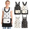 Waterproof Kitchen Apron Bowknot Catering Work Clothes Simple Chef Apron  for Home Kitchen