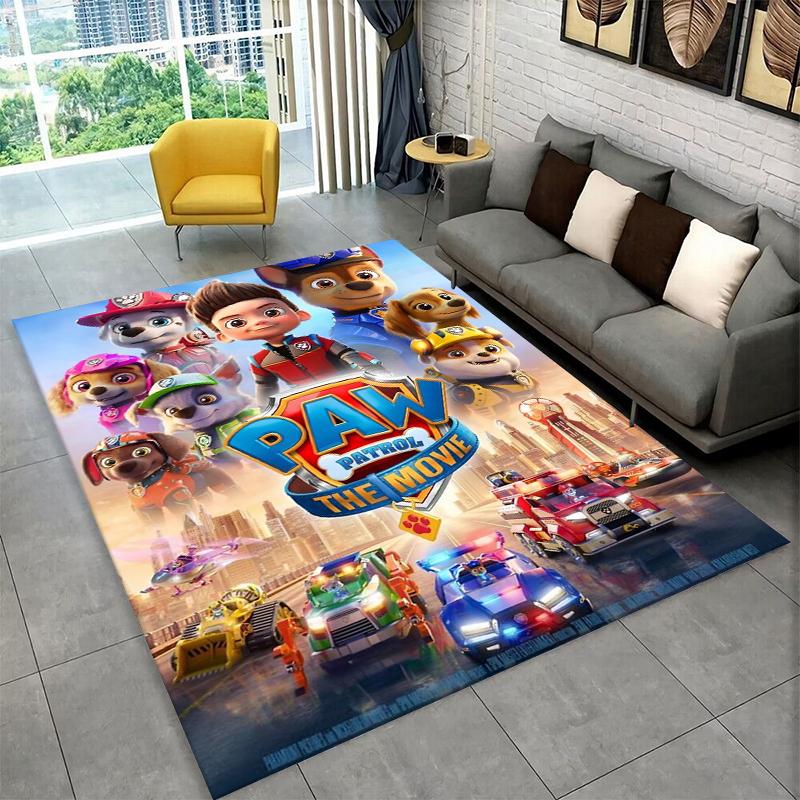 Cartoon P-Patrol Cute Dog Carpet Rug for Playroom Bedroom Living Room Sofa Home Decor,kid Game Area Rug Non-slip Floor Mat