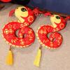 Cartoon Snake Dolls Pendant Stuffed Snake Mascot Doll Paper-cut Zodiac Snake Pendant  Students