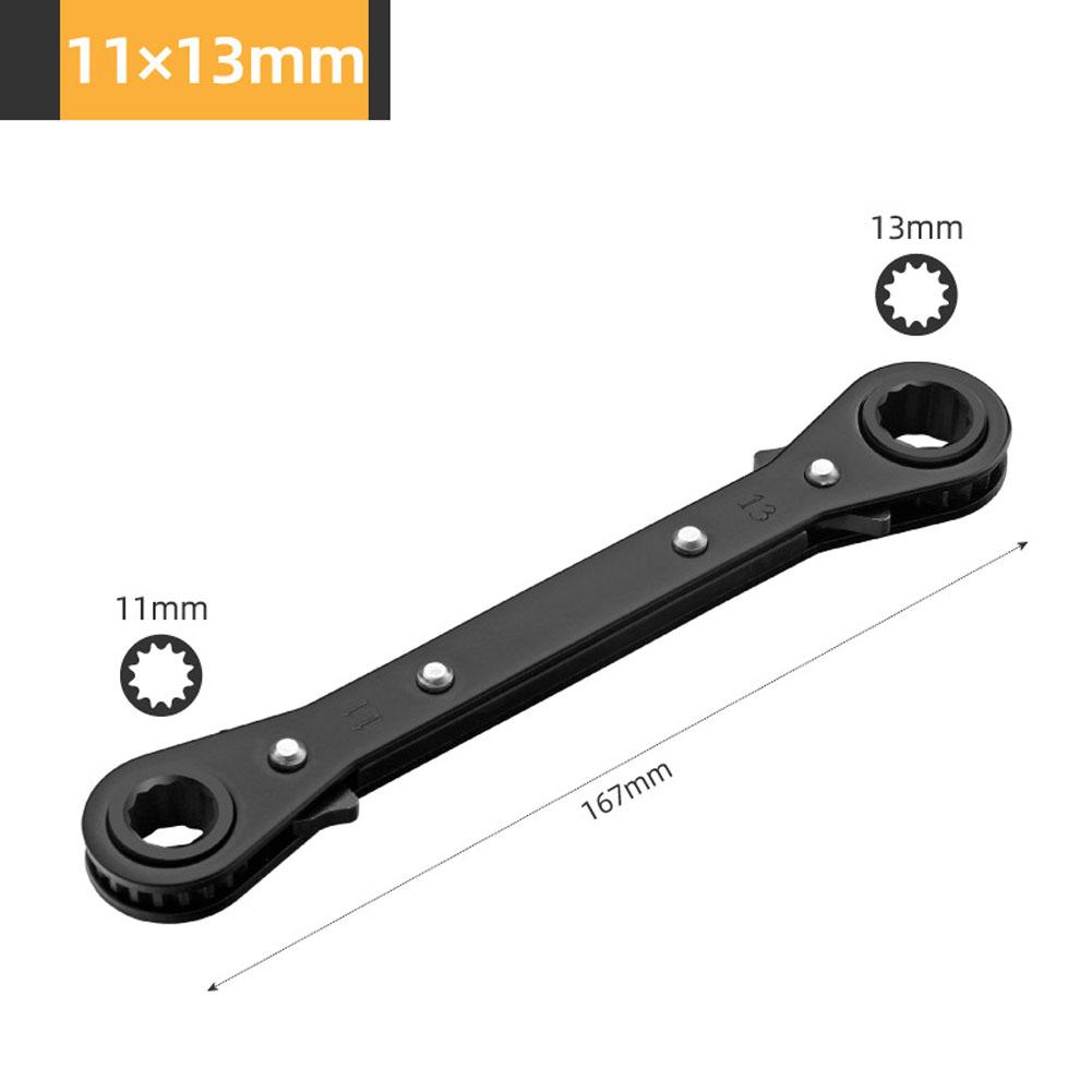 For Workshop For DIY Projects Car Repair Tool 11-13mm Chrome Wrench Full-polish Finish Off-corner Loading Design
