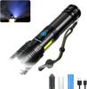 Powerful LED Flashlight 5000mAh Handheld Military Tactical IPX6 Zoom 7 Lighting Aluminum Alloy Mobile SOS Ideal for Emergency and Power Outages