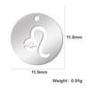 Zodiac Floating Charm for Jewelry Making Stainless Steel Aries Pisces Gemini Aquarius Cancer Twelve Constellation Pendant
